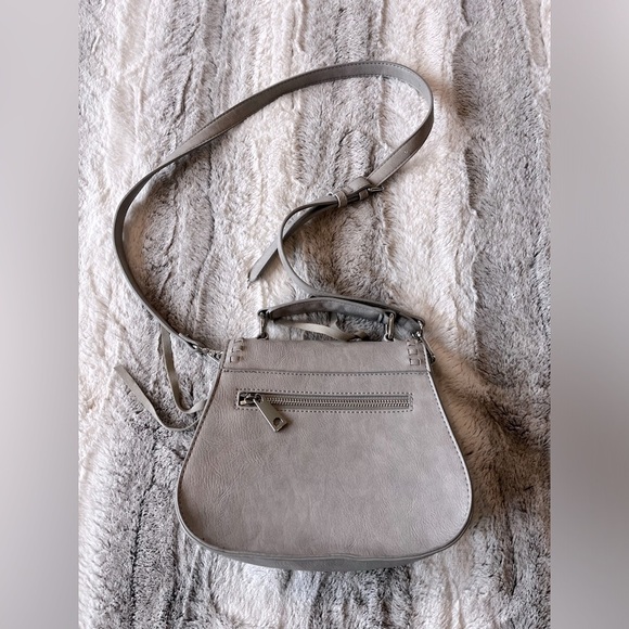 Hand painted Cherry Urban Expressions Grey Satchel Purse - Picture 3 of 5